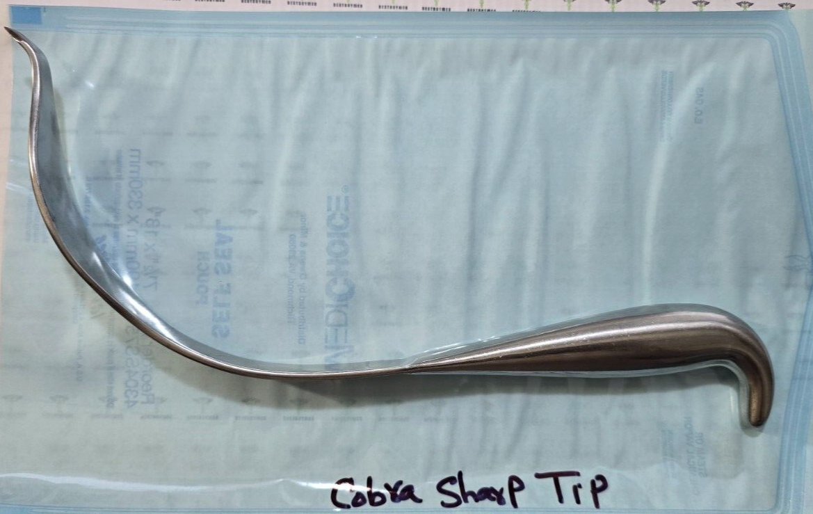 Zimmer / Howmedica Surgical Orthopedic Cobra Retractor Sharp Tip 11"