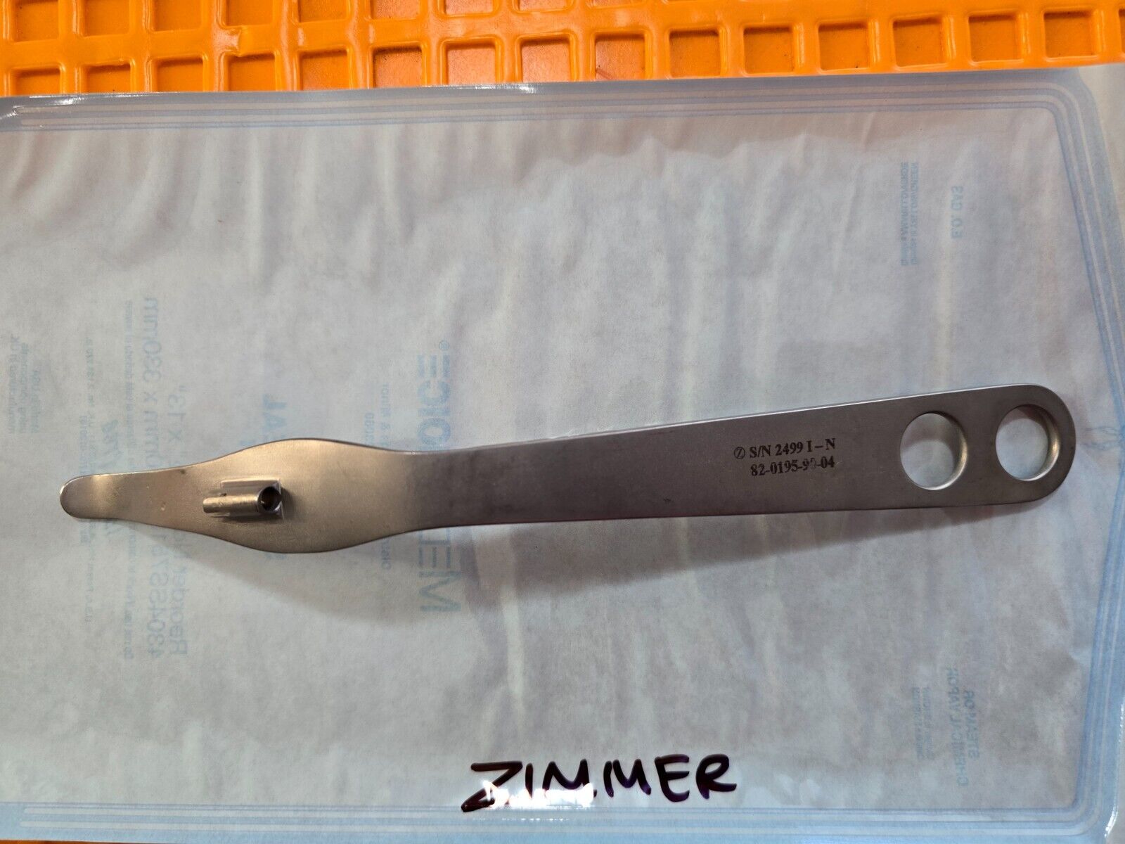 Zimmer Surgical Orthopedic Hohmann Retractor 8.25"  Blunt Tip