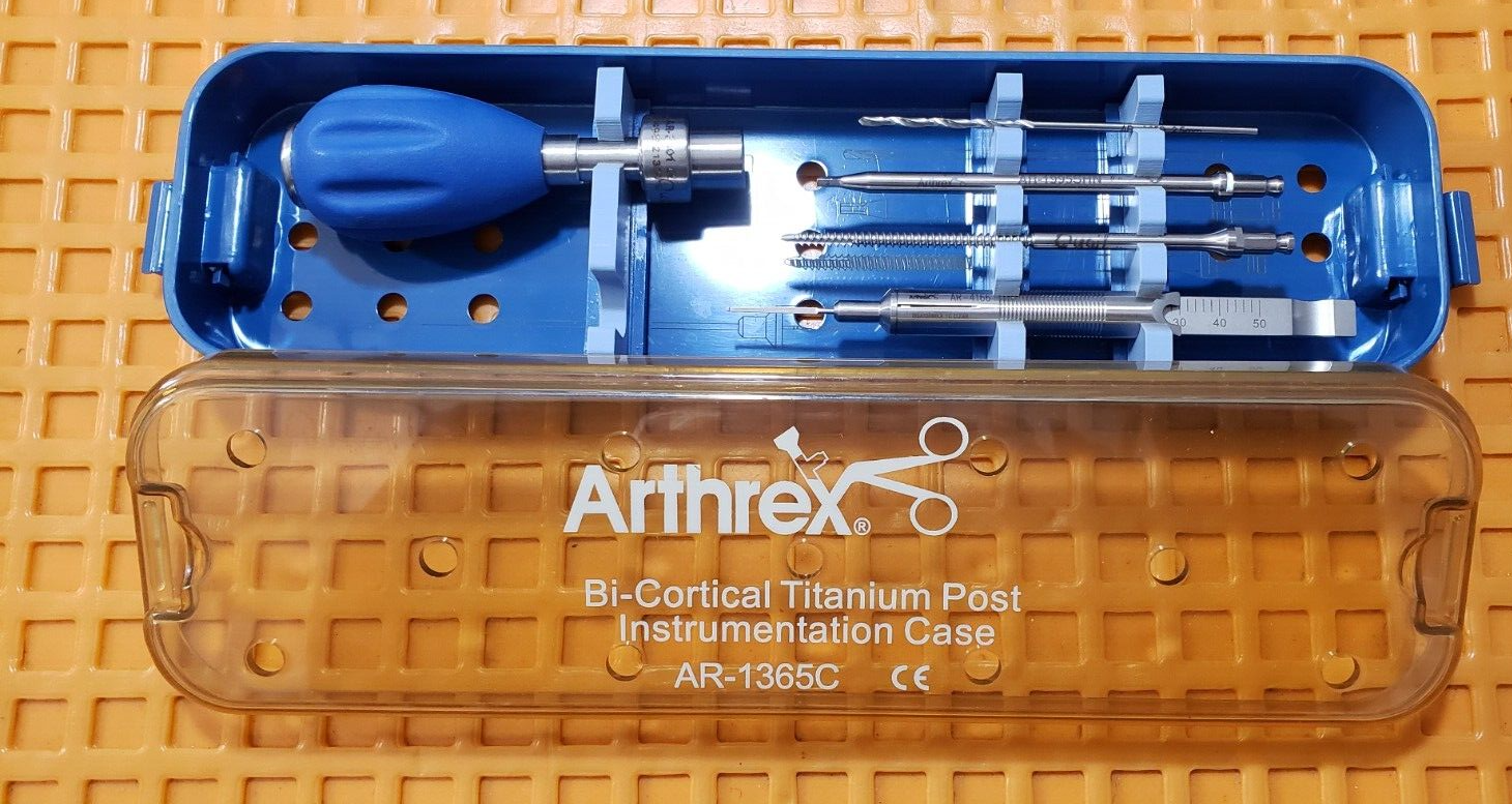 Arthrex AR-1365C Surgical orthopedic Bi-Cortical Titanium Post Set