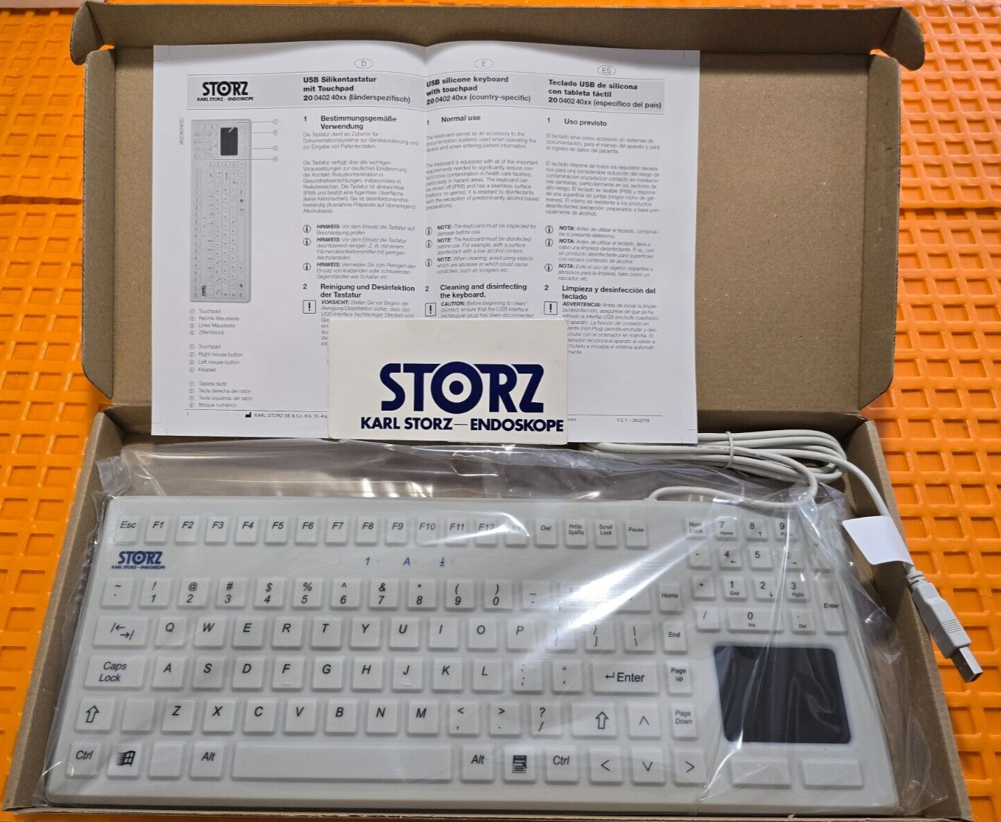 Karl Storz 20040240 Silicone Keyboard Use with Image 1 and Tele Pack X