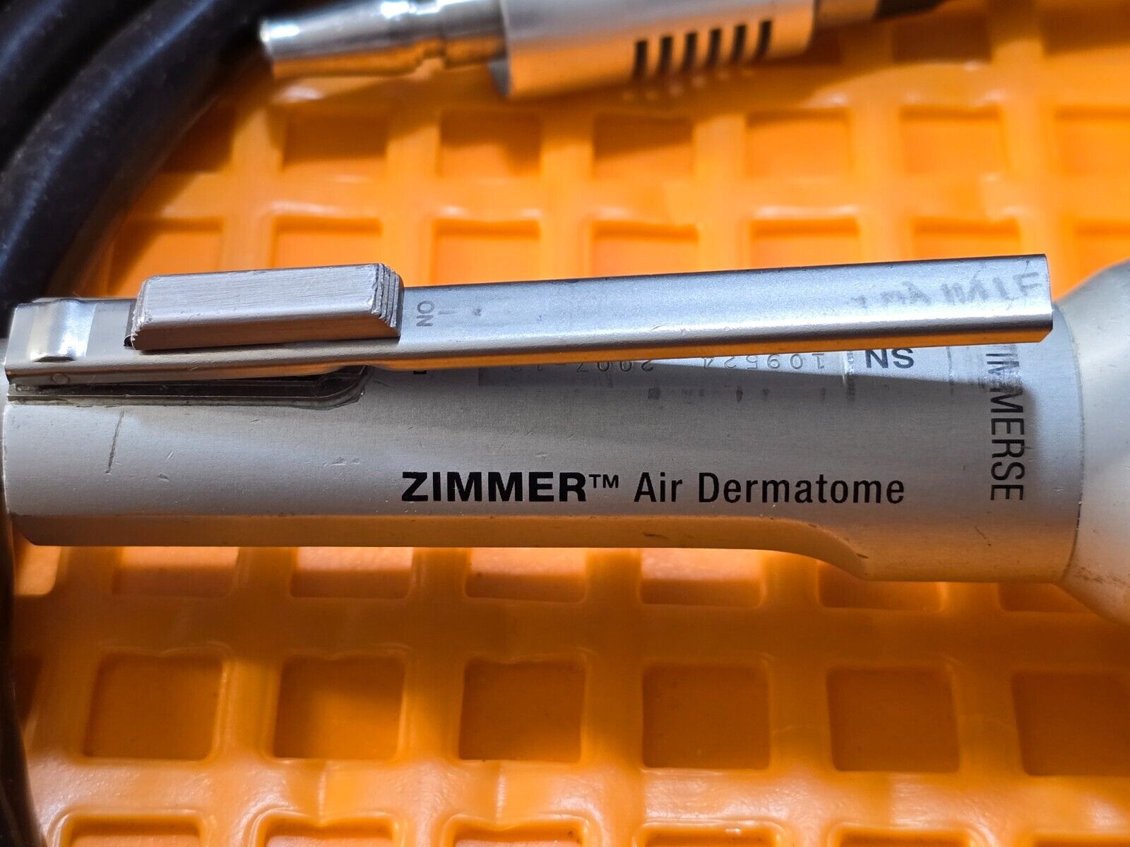 Zimmer 8801-01 Air Dermatome with 5052-10 Hose & Sterilization Box.