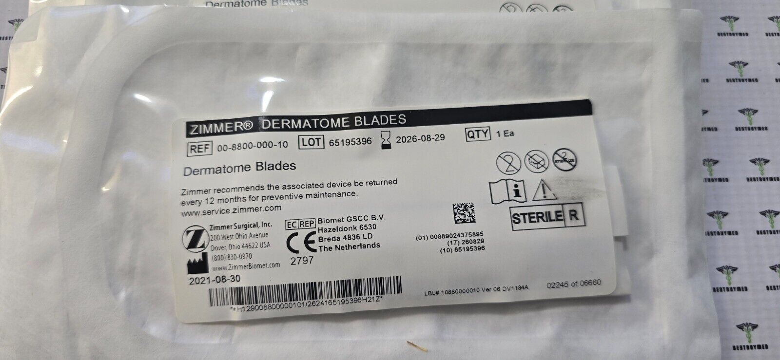 3-Units Zimmer Hall Surgical Dermatome Blades