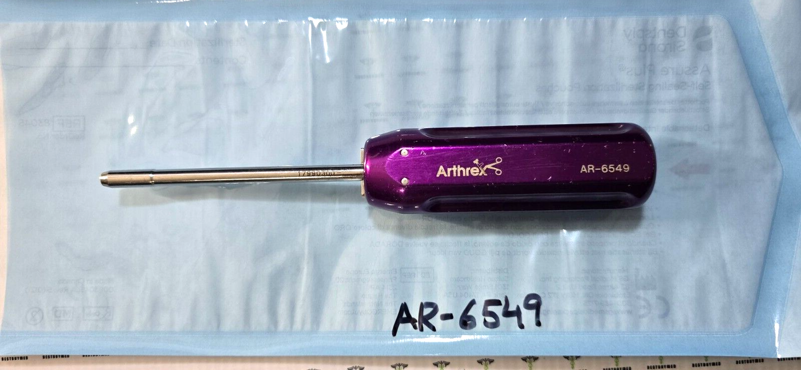 Arthrex Surgical Reusable Obturator Purple handle  REF: AR-6549